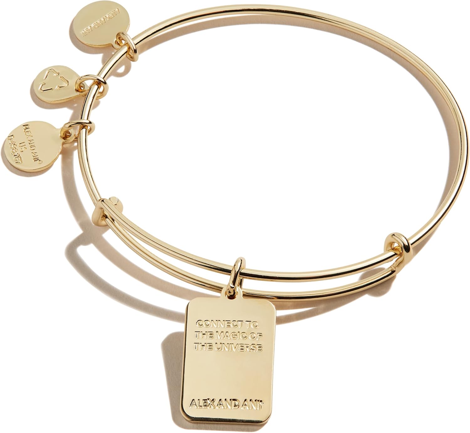 Alex and Ani Moon Tarot II Expandable Bangle for Women, Moon Tarot Card Charm, Shiny Gold Finish, 2 to 3.5 in : Everything Else