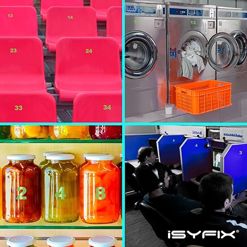 Miniatura 4 de iSYFIX - 2 juegos de calcomanías de números de 4 pulgadas, calcomanías de vinilo de alta calidad troqueladas y precortadas para buzón, ventanas,