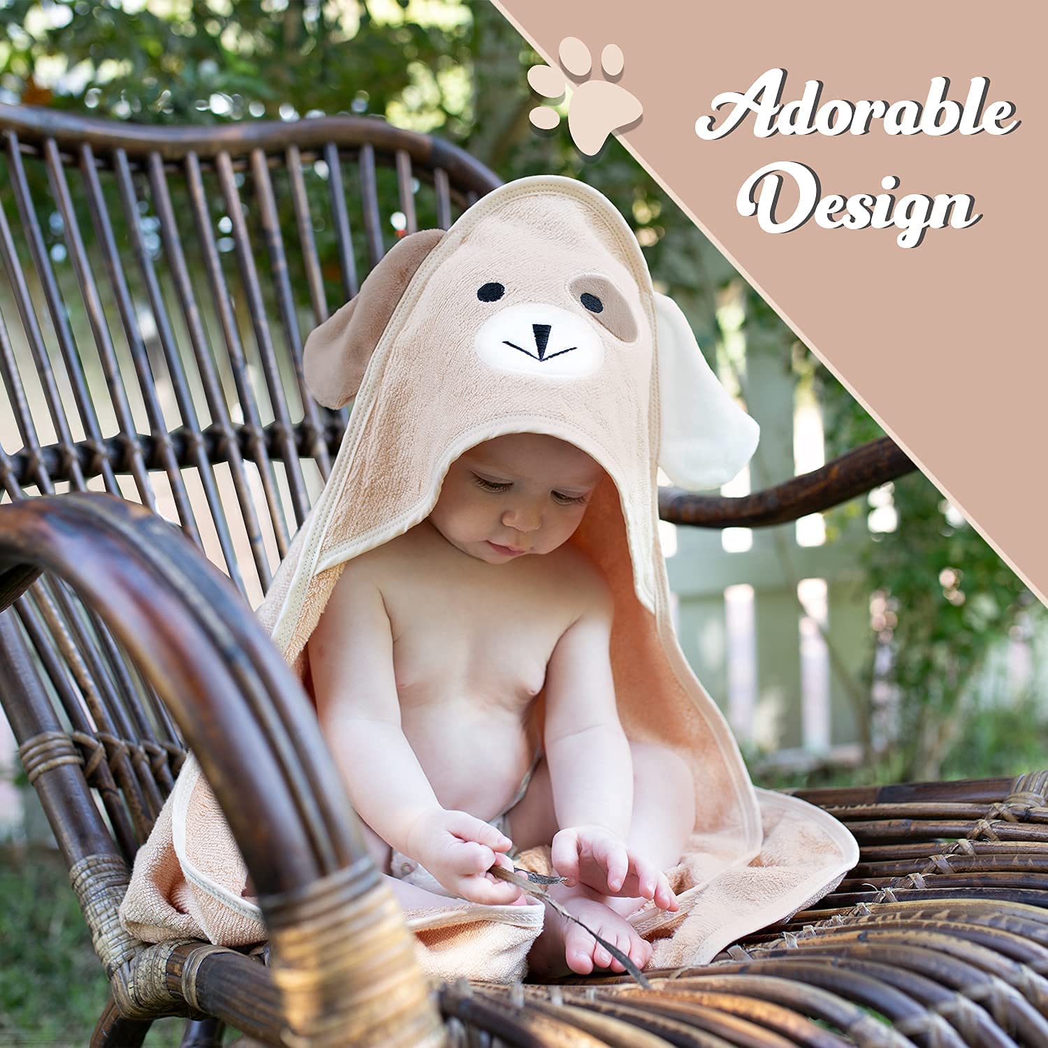 Asciugamani per neonati con cappuccio, asciugamani da bagno per bambini, regalo per neonati, XL e cotone biologico, asciugamani con cappuccio e salviette, asciugamano ultra morbido per