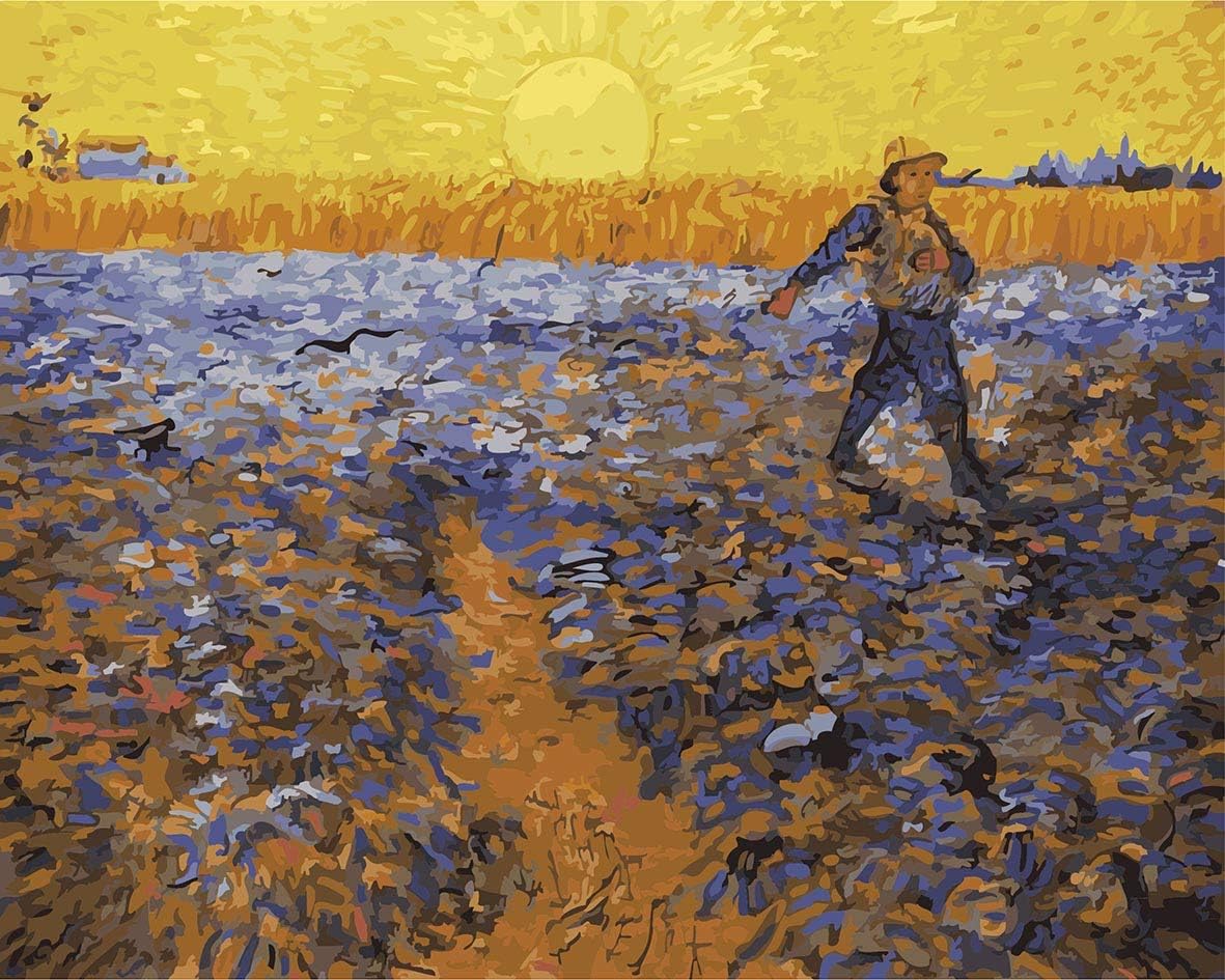 DoMyArt Paint by Number Kit On Canvas for Adults Beginner - The Sower 16X20 Inch