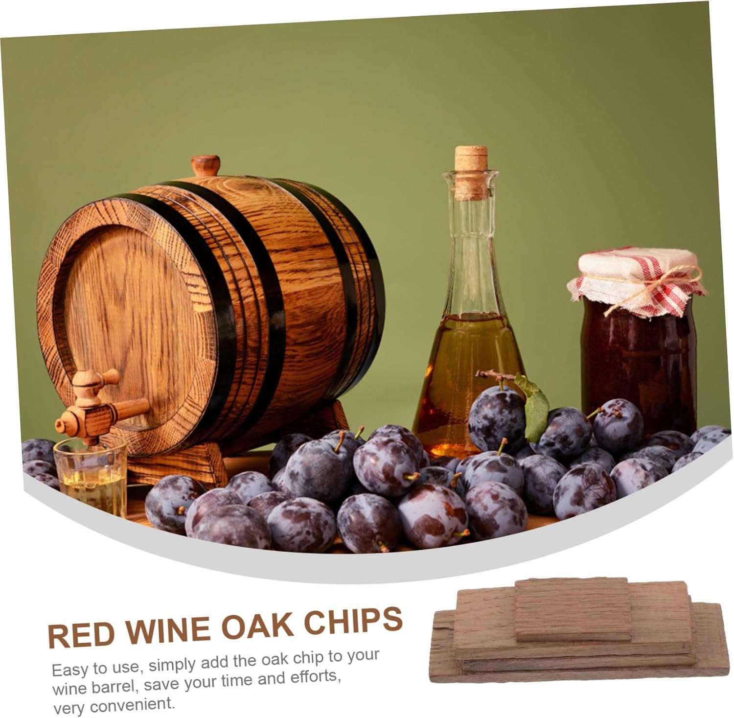 PRETYZOOM French Oak Medium Chips for Wine Making Flavor and Home Brewing Random Shape Oak for Aging Red Wine