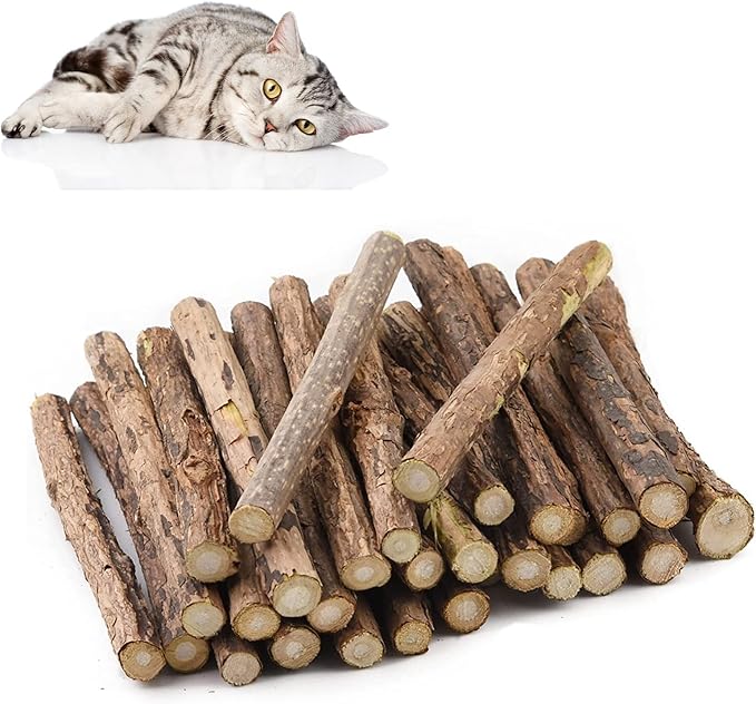 Palitos de Hierba Matatabi con Catnip para Gatos, 30 Piezas