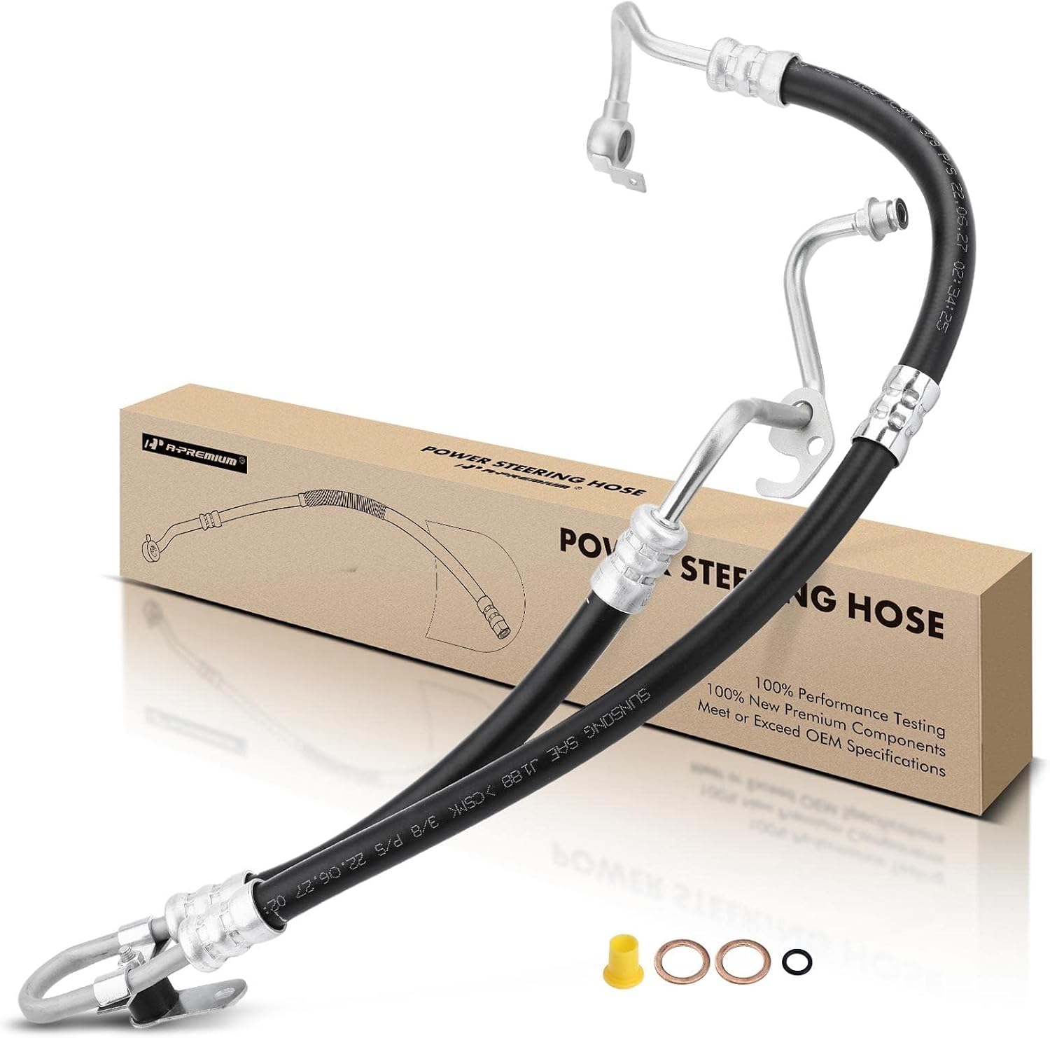 A-Premium Power Steering Hose Pressure Hose Line Assembly Compatible with Land Rover Range Rover Sport 2010-2013 Pump To Gear/Rack Pinion