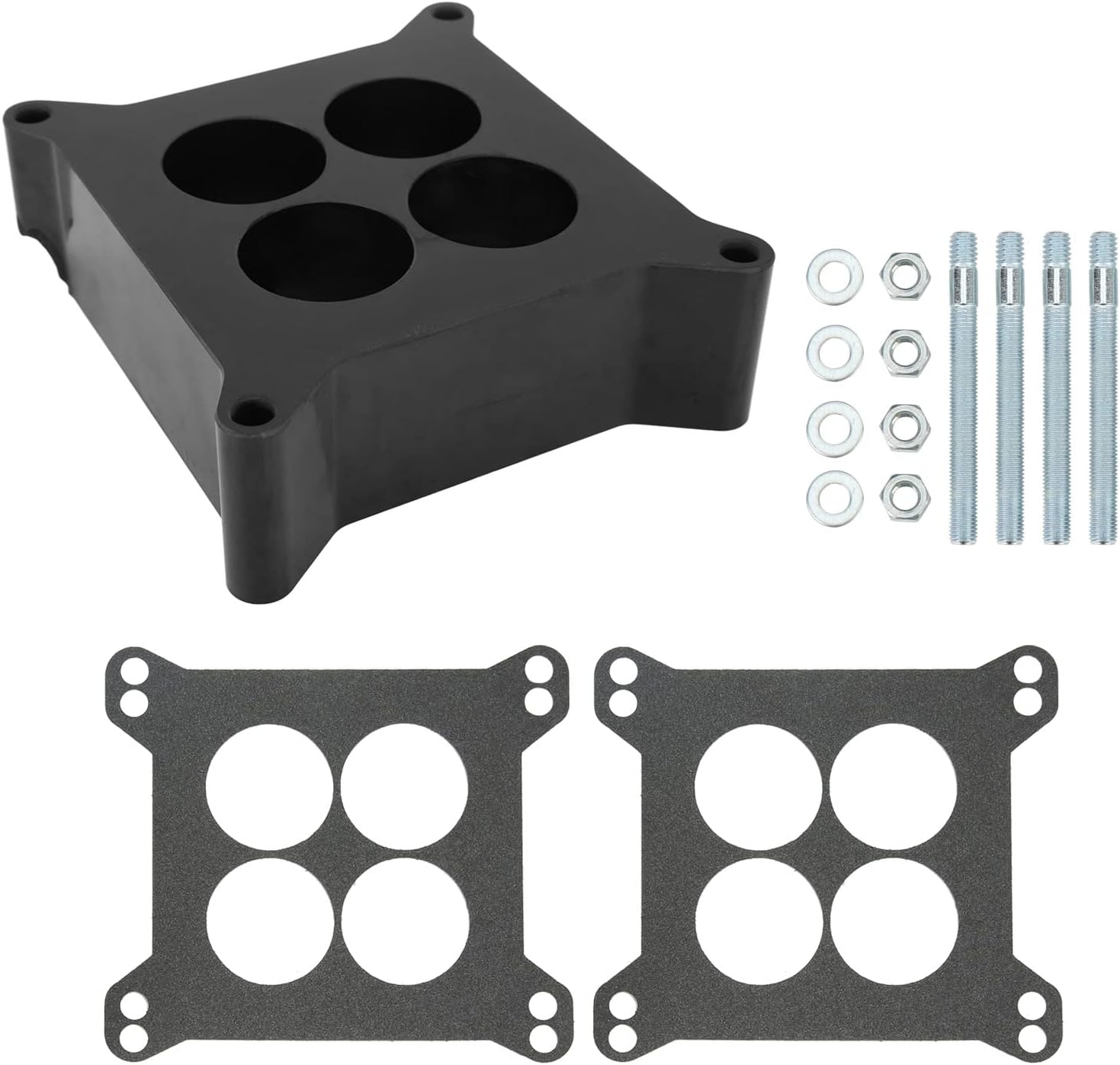 Phenolic Carburetor Spacer, 2in 4 Hole Carb Spacer Square