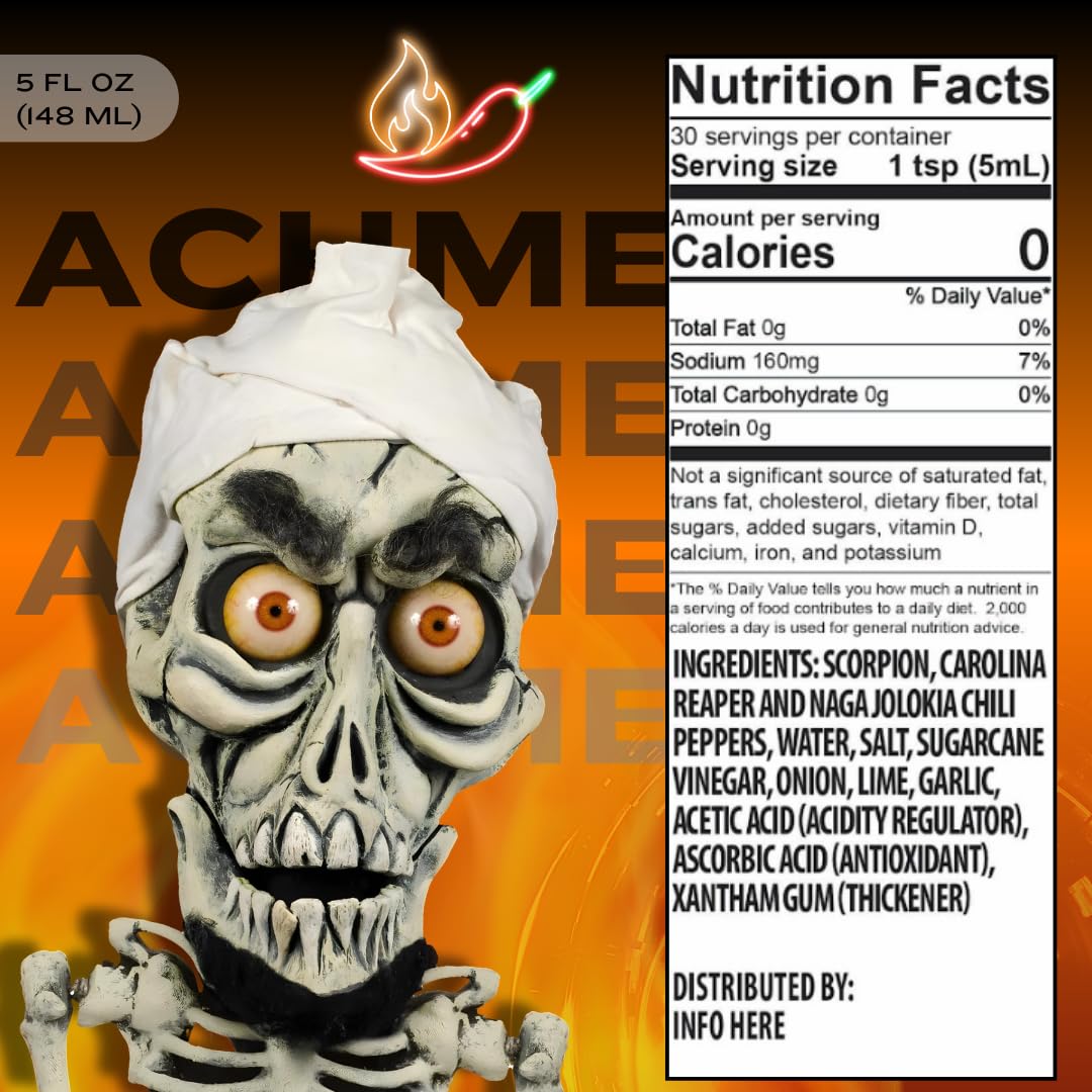 Jeff Dunham - Variety Hot Sauce Pack | Super Hot Sauces from Achmed, Walter, Jose Jalapeno, Bubba J & Peanut - Perfect for Spicy Challenge and Unique Gifts (1 of Each Flavor, 5 fl oz Each)
