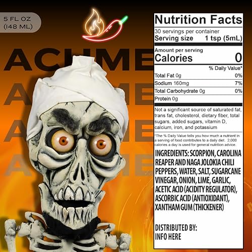 Miniatura 2 de Jeff Dunham - Salsa picante Achmeds Keeler con escorpion Carolina Reaper y Ghost Peppers  Ideal para desafío picante y regalos 5 onzas líquidas