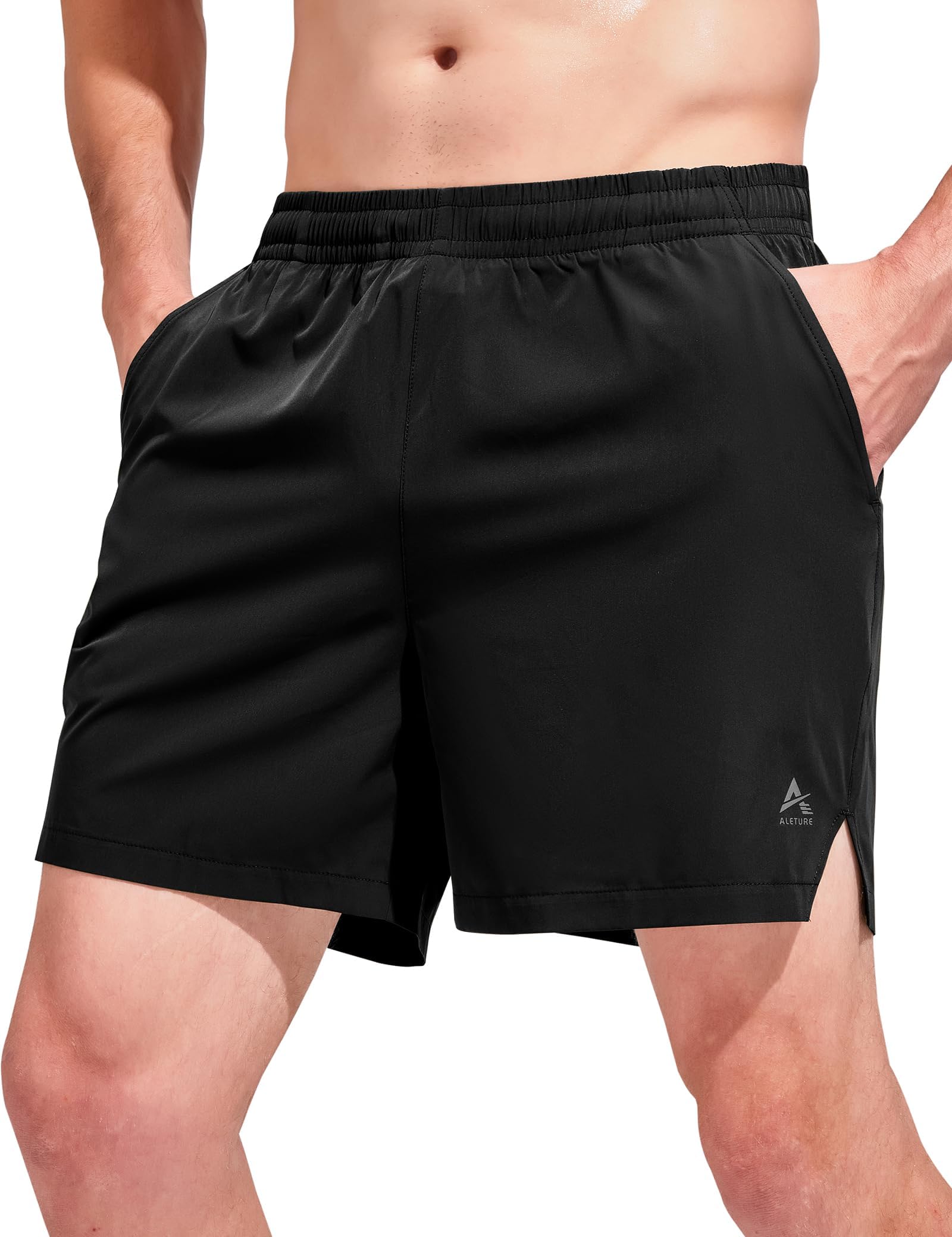 AletureAleture Men's 5" Running Shorts Quick Dry Athletic Workout Gym Shorts with Pockets
