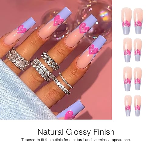 Miniatura 10 de Juego de manicura de uñas francesas acrílicas, reutilizable, 12 tamaños, kit de 24 uñas