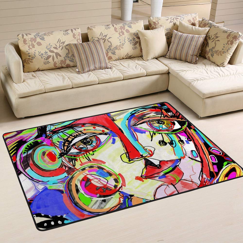 Tapis contemporain abstrait pour réchauffer l'ambiance de votre chambre à coucher
