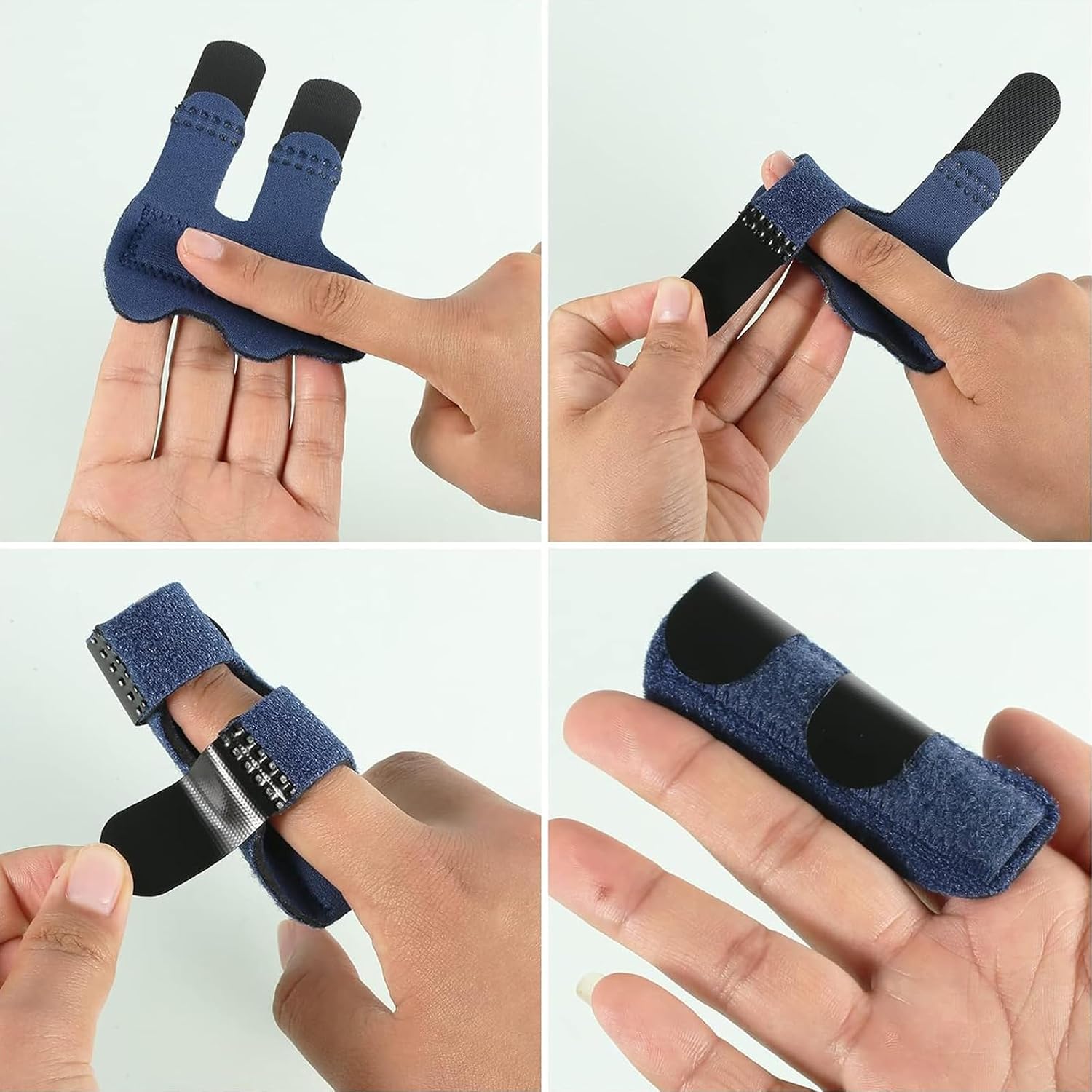4PCS Finger Splint for Kids, Broken Finger Support Brace Trigger Splints Straightener for Injured Protection Sport Injuries (4 Colors)