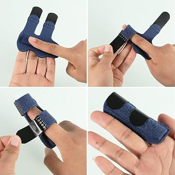4PCS Finger Splint for Kids, Broken Finger Support Brace Trigger Splints Straightener for Injured Protection Sport Injuries (4 Colors)