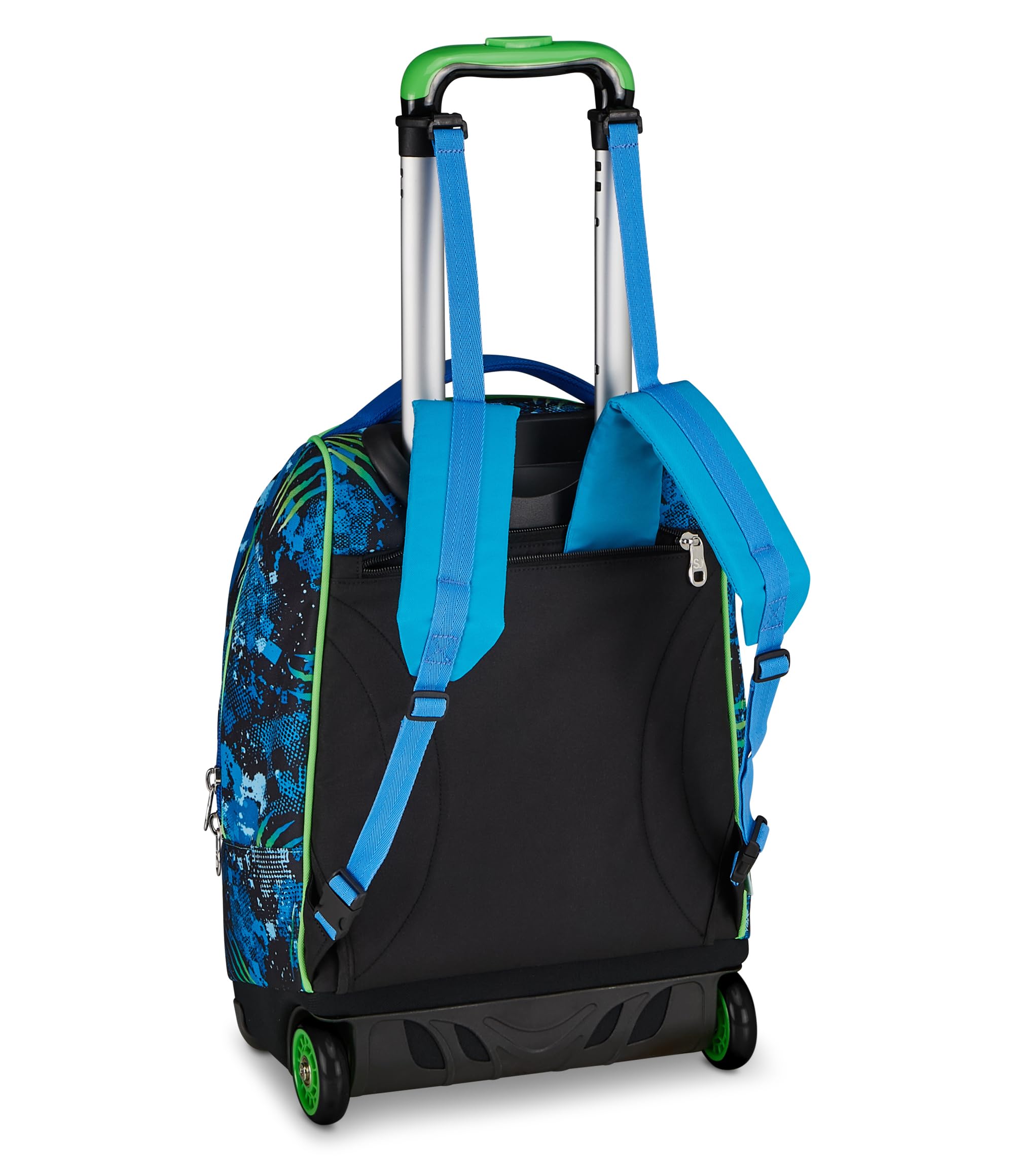 SJ GANG STYLE JAM GANG Big Trolley, 30 L, Doppio Scomparto, Spallacci a scomparsa, Doppio uso, Tasca frontale, Scuola elementare, Turchese Fluo, Bambini, blu