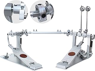 Musoo Bass Drum Double Pedals with Hammers, Aluminum alloy
