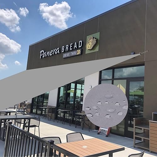 Miniatura 3 de Tuosite Toldo parasol impermeable con bloqueo UV, 10 x 10 pies, rectangular, color gris, 220 GSM para pérgola, cochera