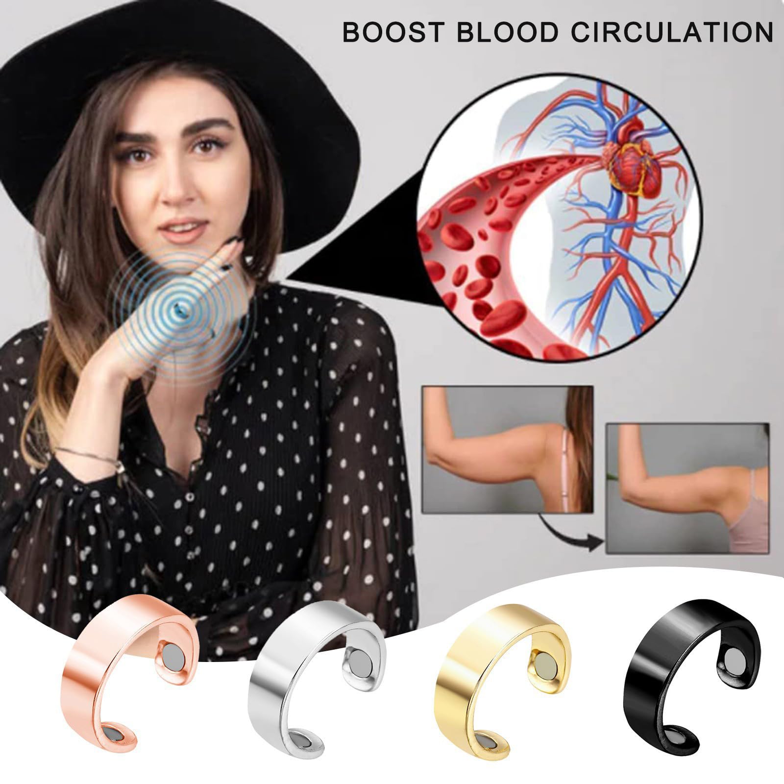 Anello Magnetico Anti Russamento – Supporto Respiratorio Notturno, 1 Pezzo