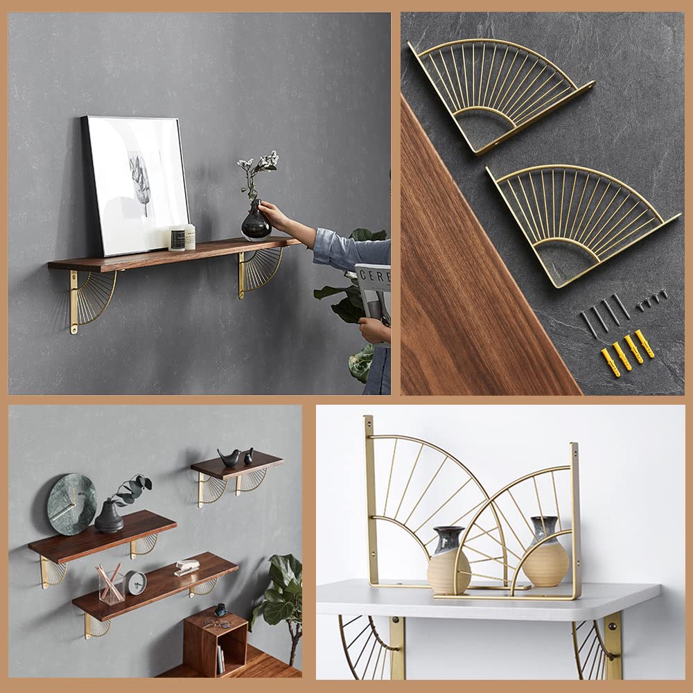 4 PCS Équerre Étagère Métal, Équerre Étagère Noir, Support Étagère