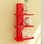 Home Sparkle Sh708 Wall Shelf (Lacquer Finish, Red)