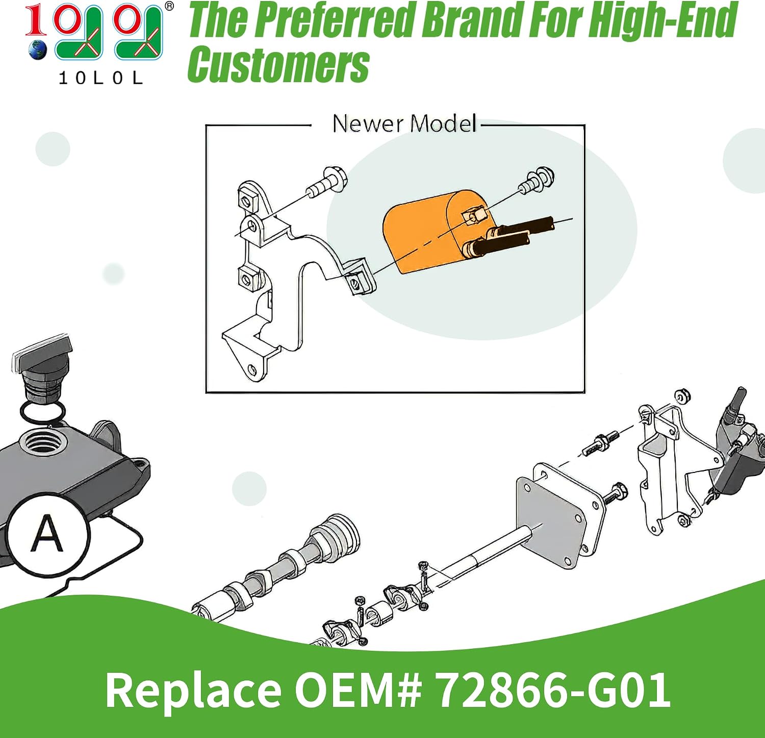 10L0L Golf Cart Ignition Coil for EZGO 2003-2008 with MCI Engine Module Replace OEM#72866-G01 EPIGC104