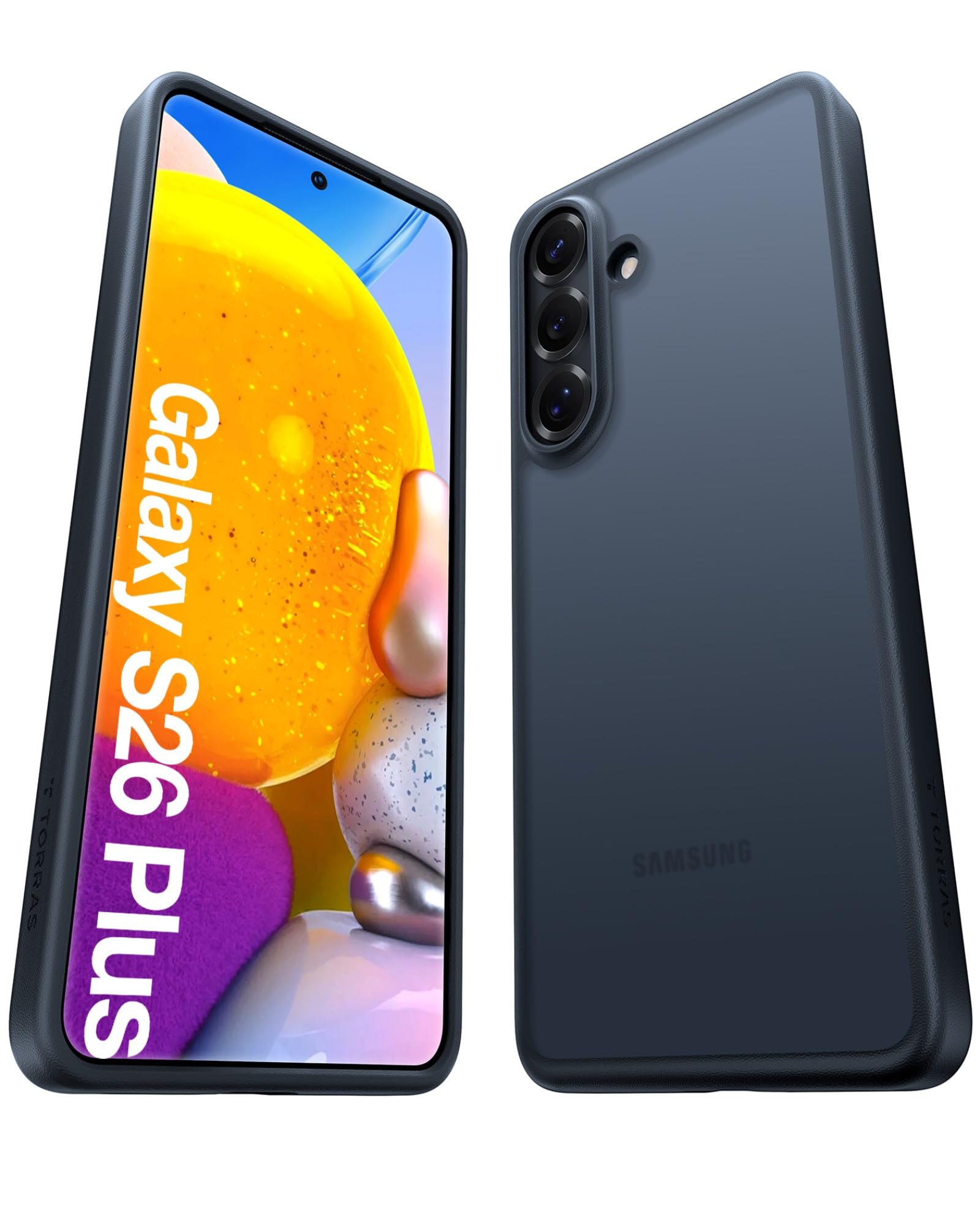 TORRAS für Samsung Galaxy S26 Plus Hülle (12FT Militärischer Schutz) mit 360°Airbags Handyhülle für Samsung S26 Plus Case Angenehme Haptik Stoß- & Kratzfest Original Cover Matt Schwarz, Guardian Serie