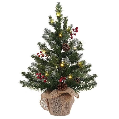 MEETYAMOR 2 FT Mini Christmas Tree, 24" PE Prelit Small
