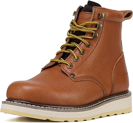 SureTrack Soft Toe Non-Slip Brown Mens Work Boots, 84984