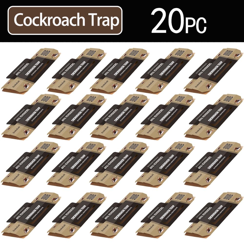 20 pc Trappola per Scarafaggi, Trappole Adesiva Scarafaggi Trappola Anti Blatte per Casa, Cucina, Soggiorno