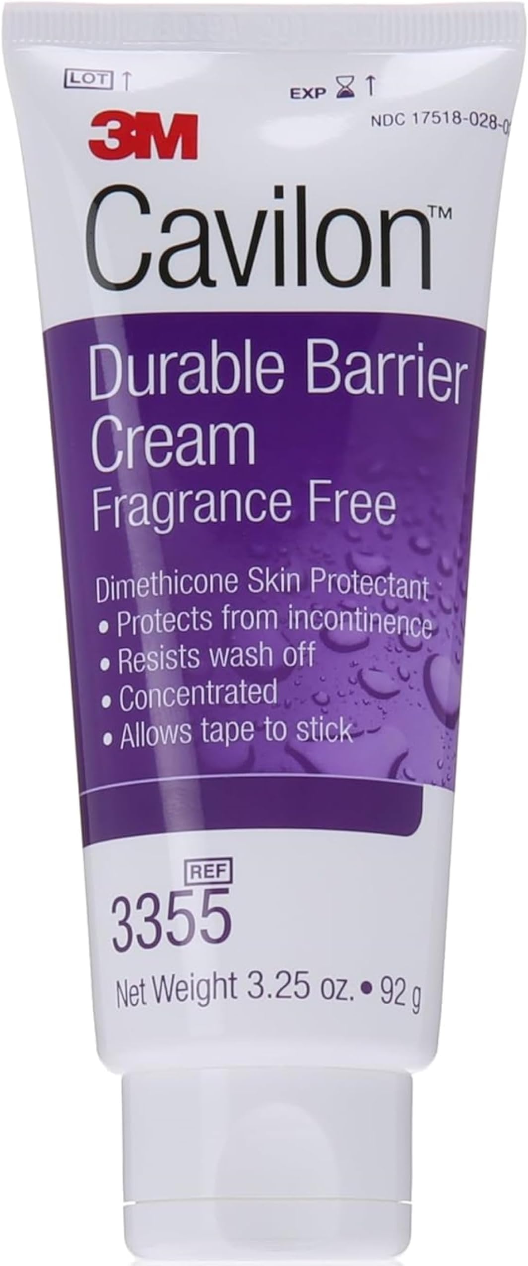 Cavilon 3M Durable Unscented Barrier Cream,3.25oz (92G),2 Tubes