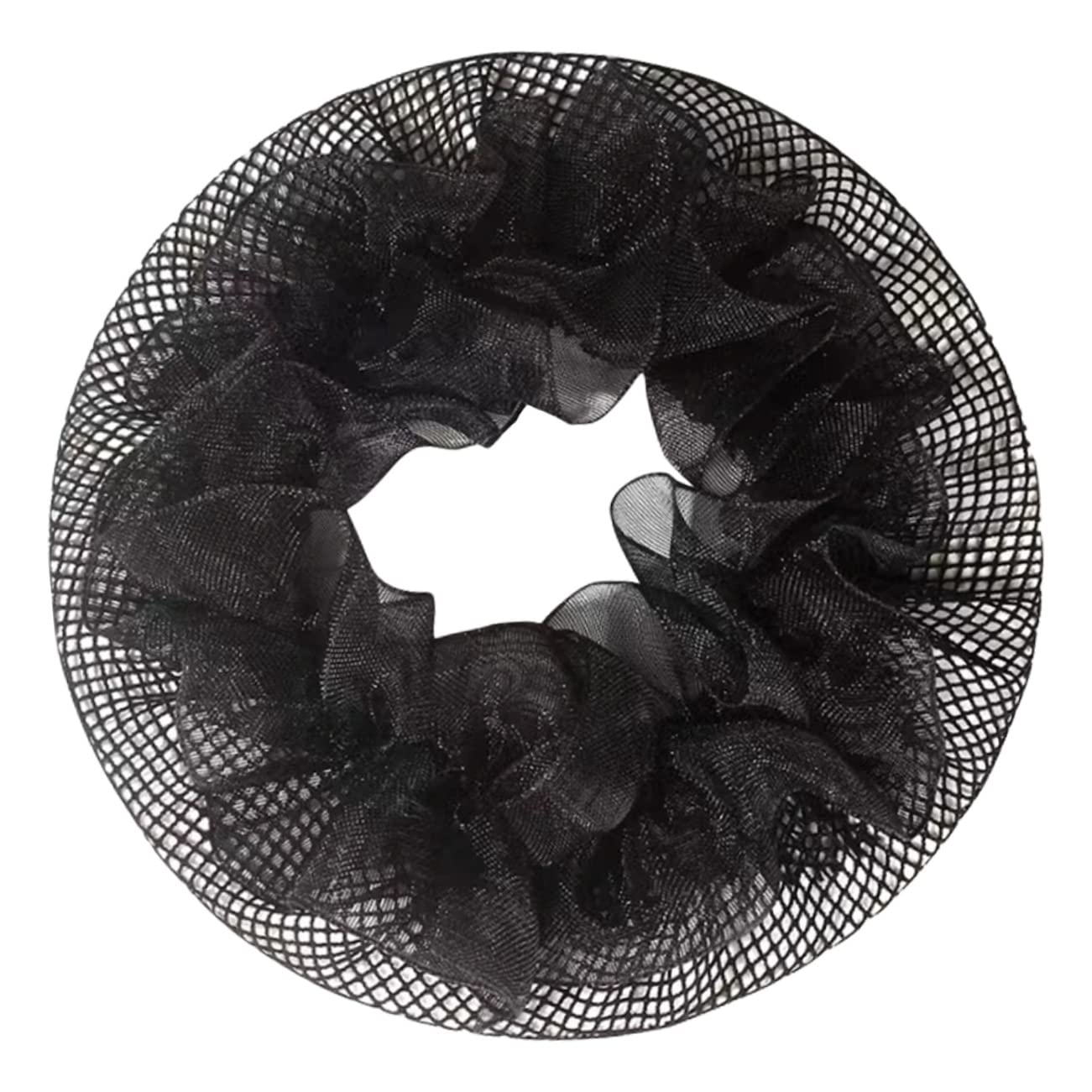 Ipetboom 20pcs Elastic Mesh Hair Bun Covers for Ballet Invisible Hair Accessories for Women and Girls Black for Dancer Buns for Dance Practice and Performances