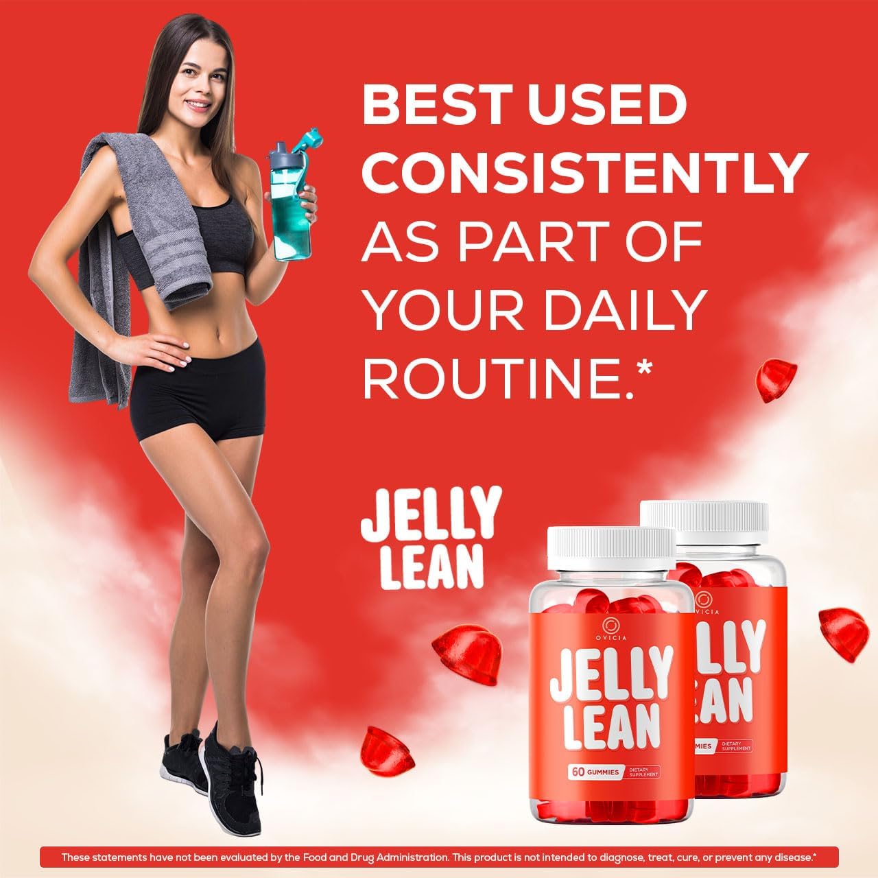(2 Pack) Jelly Lean Gummies - Official Jelly Lean Gummys Advanced Premium Formula Maximum Strength, All Natural Daily JellyLean Vitamins Support For Overall Health & Wellness, 120 Gummies For 2 Months thumbnail