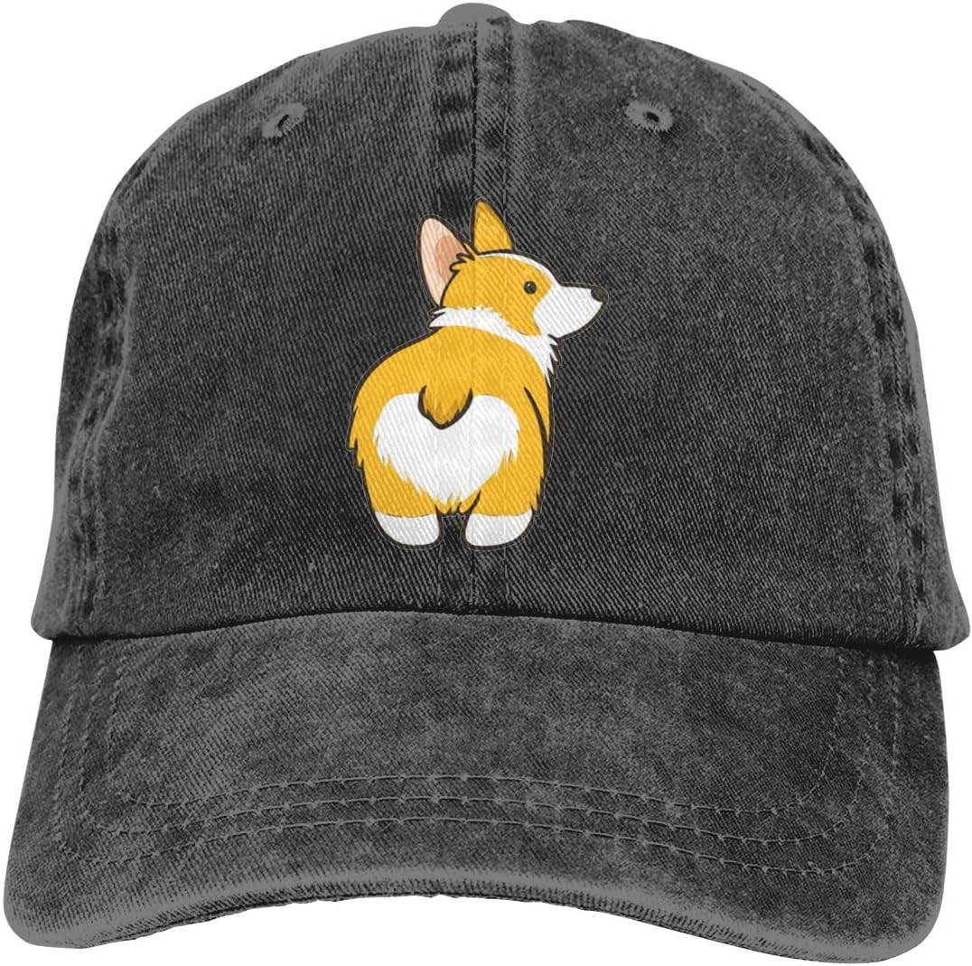 Denim Fabric Adjustable Dog Mom Hat Fashion Distressed Baseball Cap for Women