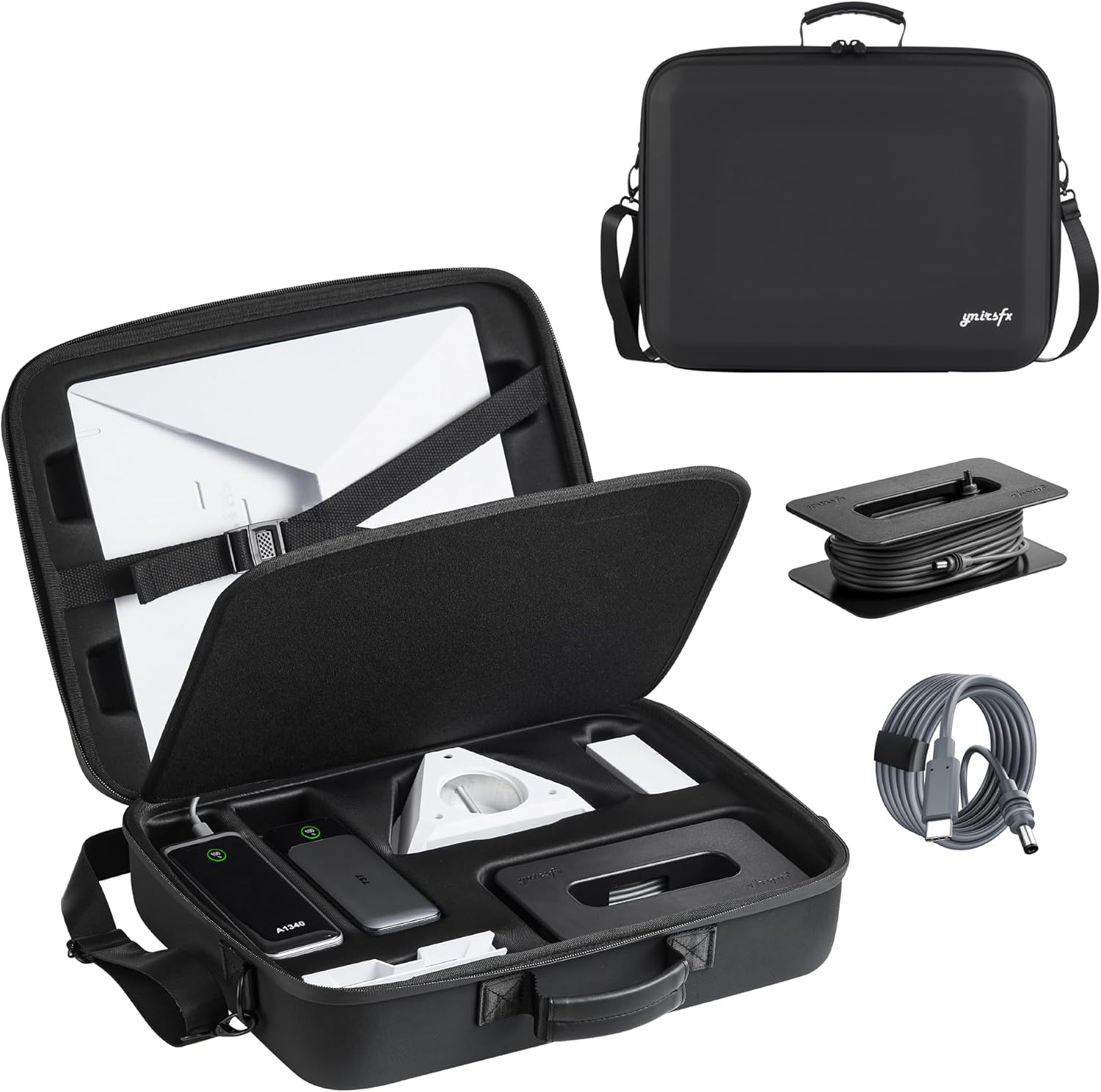 Starlink Mini Case, Hard EVA Travel Carrying Bag for Starlink Mini, Rain Proof Protective Storage Box with Cable Organizer, Room for Battery, Antenna and Accessories