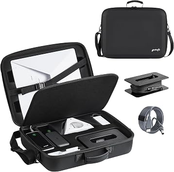 Starlink Mini Case, Hard EVA Travel Carrying Bag for Starlink Mini, Rain Proof Protective Storage Box with Cable Organizer, Room for Battery, Antenna and Accessories