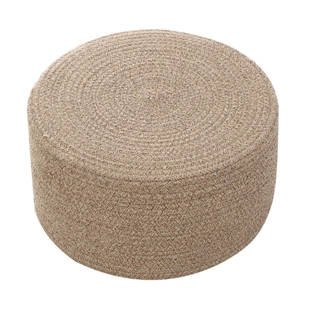 Pouf ottoman marron en 2 tailles pour canapé et salon