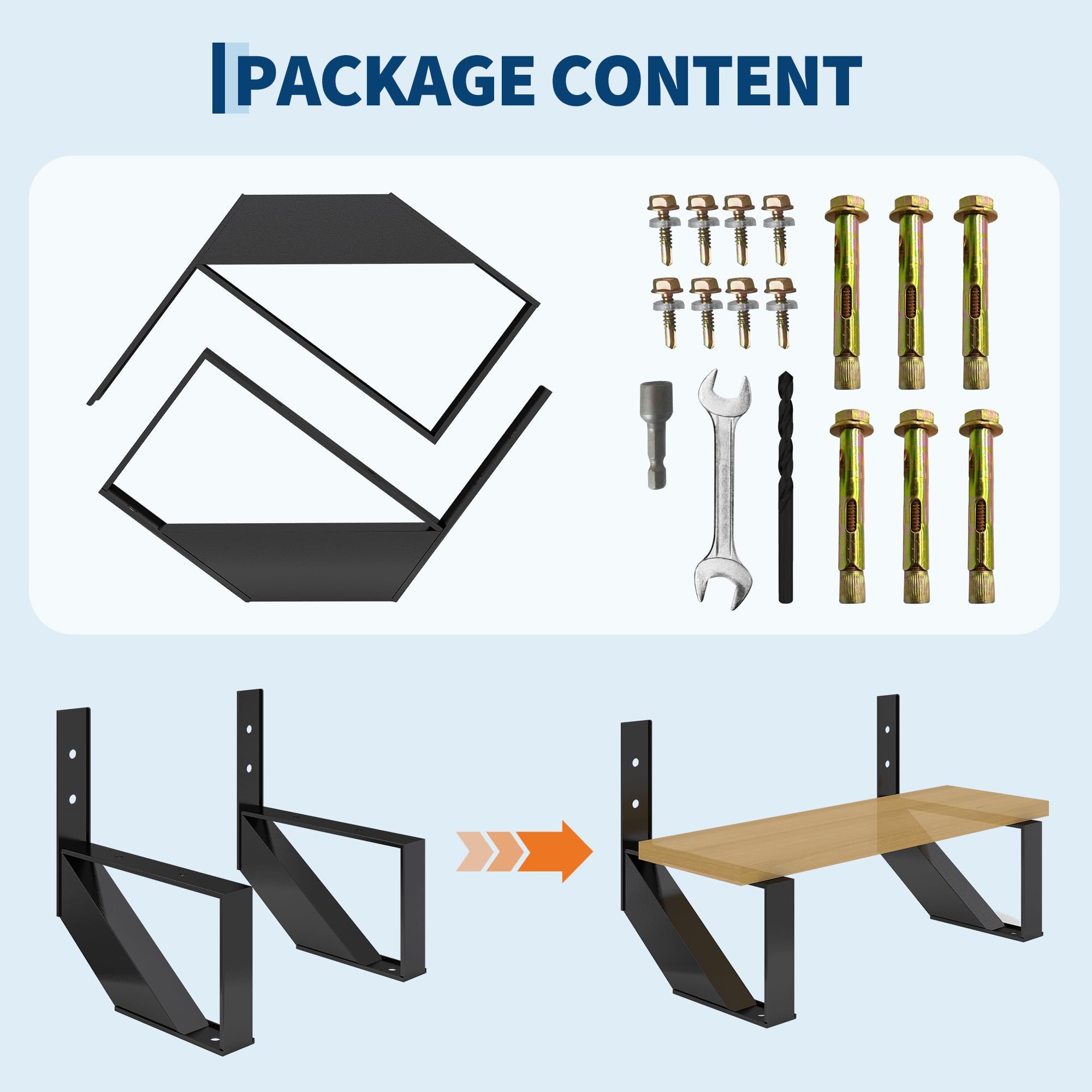 Set di 2 alzagradini per scale in acciaio pesante – 1 gradino – supporto rinforzato anticorrosione – capacità 272kg – facile da installare – per interno/esterno – Step 1 | Wear a pair of