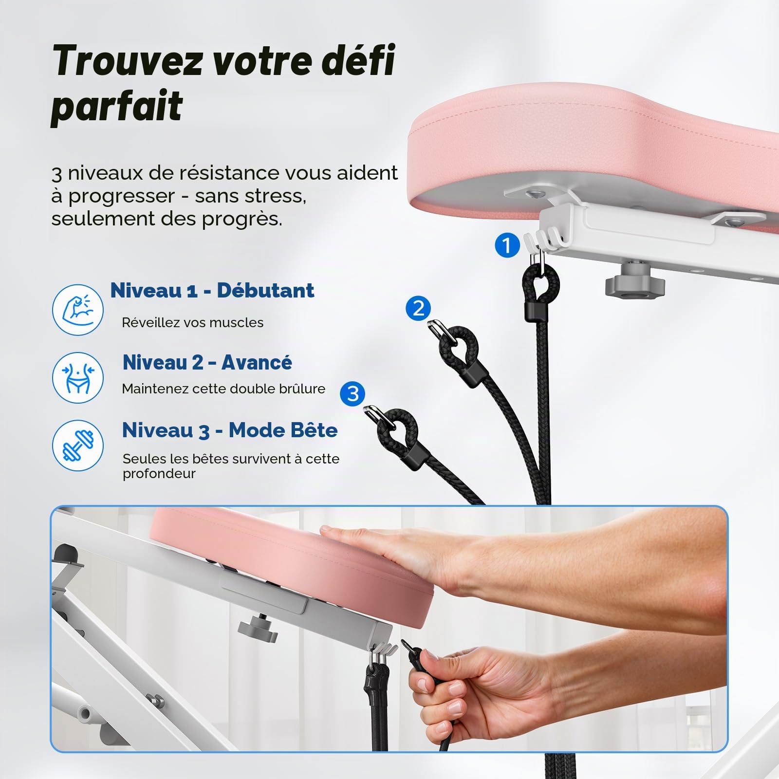 MERACH 2-en-1 Machine à Squats et Rameur, Appareil de Squat Pliable, Machine pour Fessiers, Jambes et Abdominaux, Montage en 10 Min pour la Maison et la Salle de Sport, Charge Max 160KG