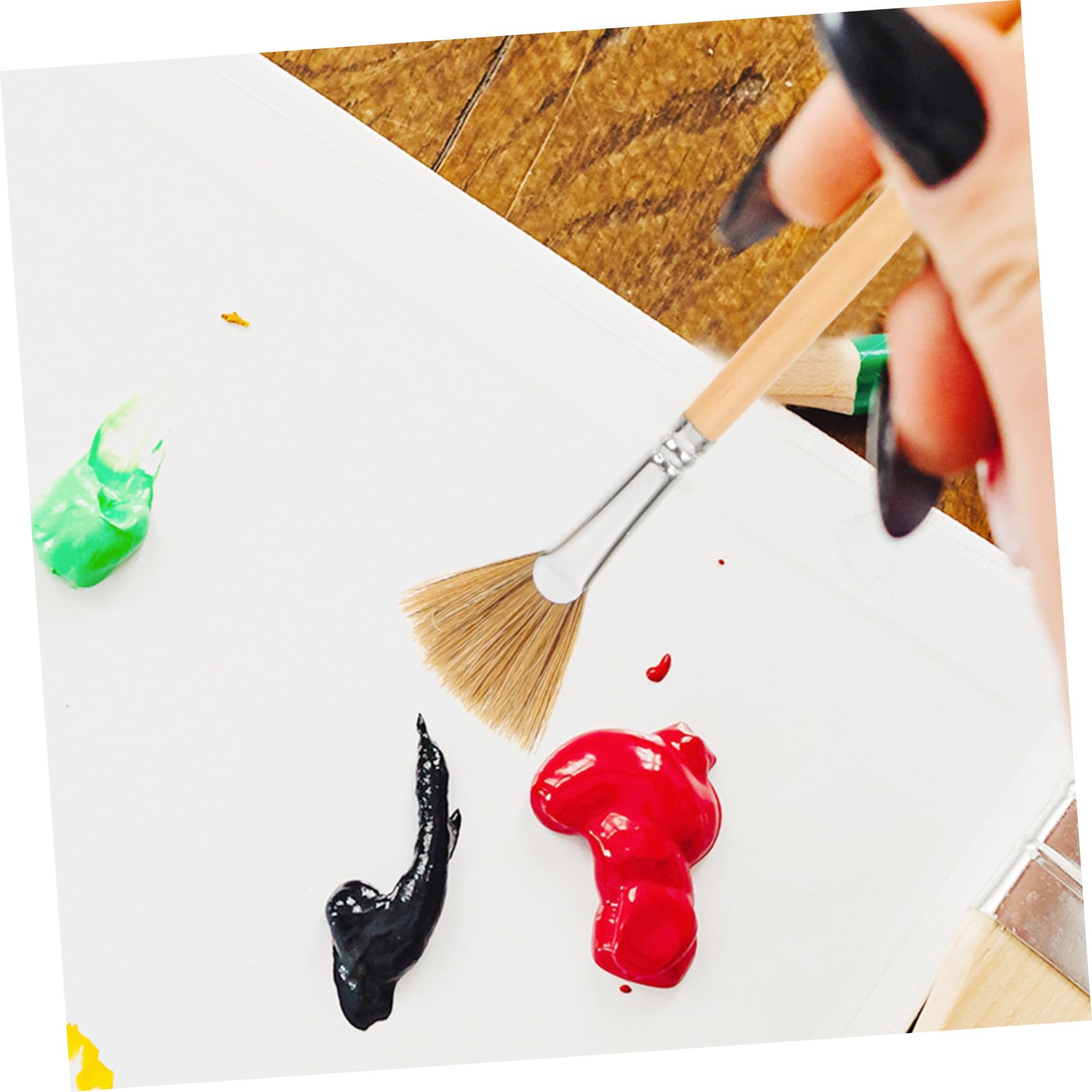 VILLCASE 18stücke Teiliges Set Fächerpinsel Für Und Ölfarben Vielseitige Malpinsel Für Details Geeignet Für Kunstprojekte Schul Und Freizeitaktivitäten