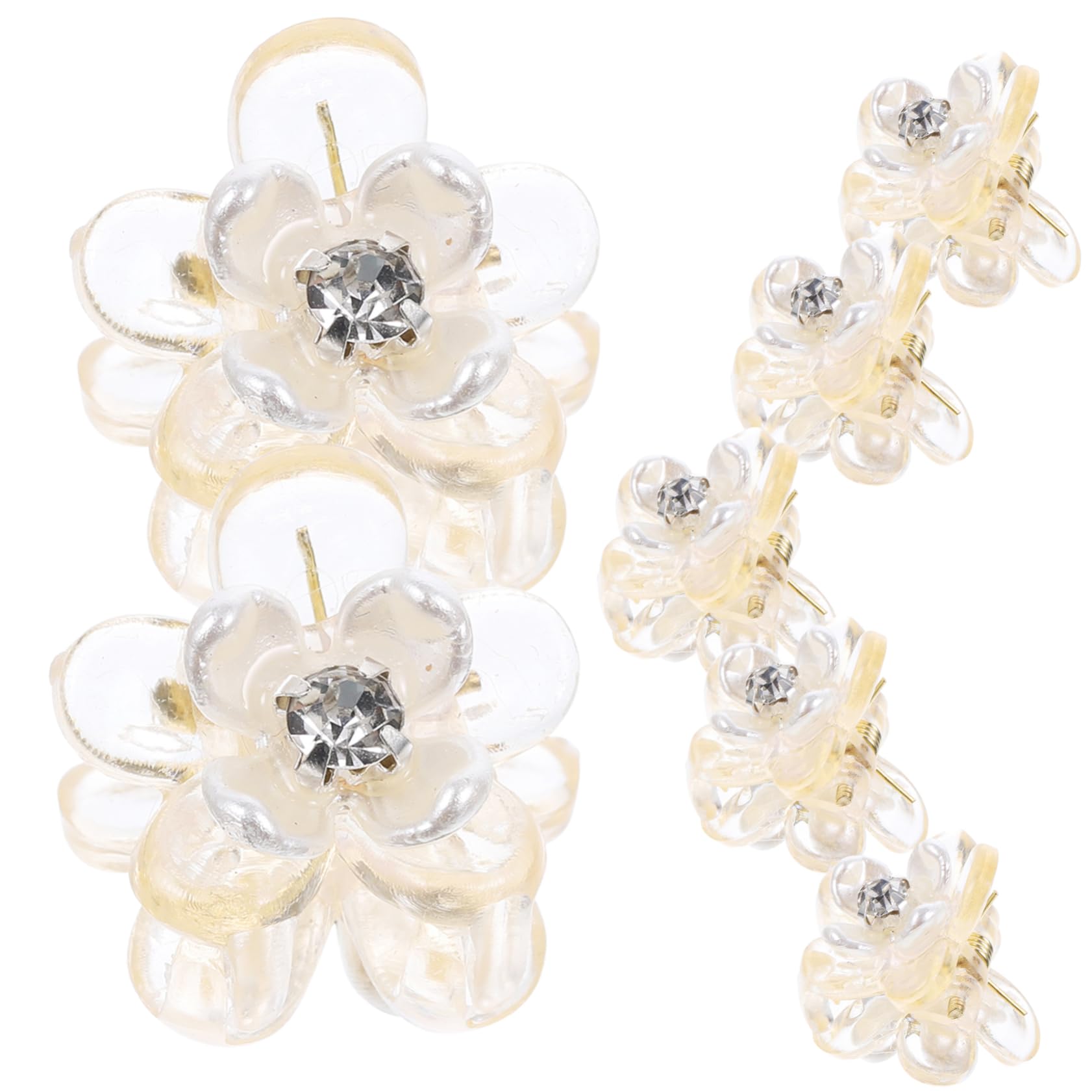 FRCOLOR 50 Pcs Empuñadura pequeña mini garra de pelo mini pinzas para el pelo hair clips horquillas moño pasadores de diamantes de imitación accesorios pelo niña clips de garra