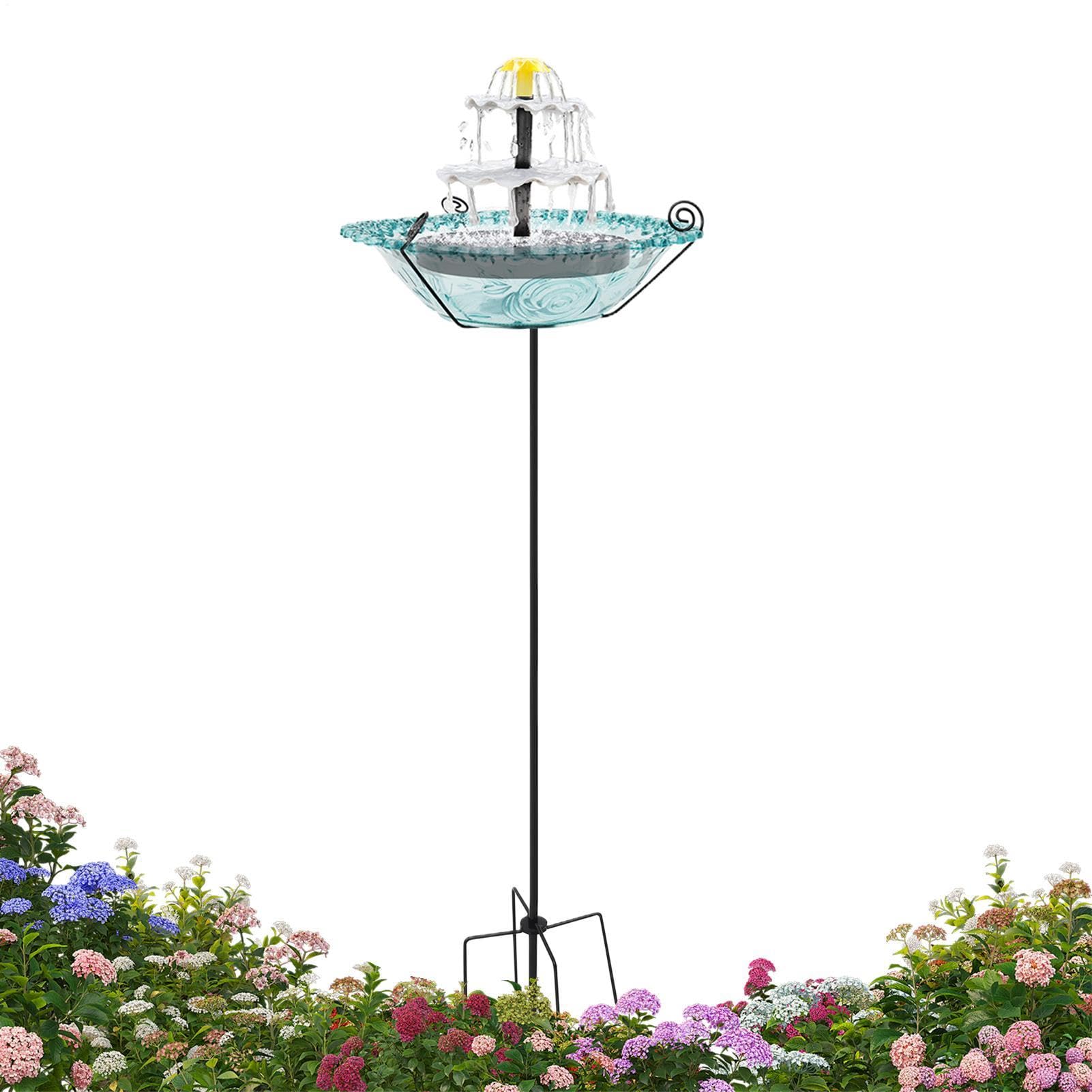 Fontana Solare per Uccelli in Bagno Alimentatore per | Bagno Da Giardino Per Amanti Della Natura Giardinieri Cortile Balcone Terrazza Prato Giardino Antistante