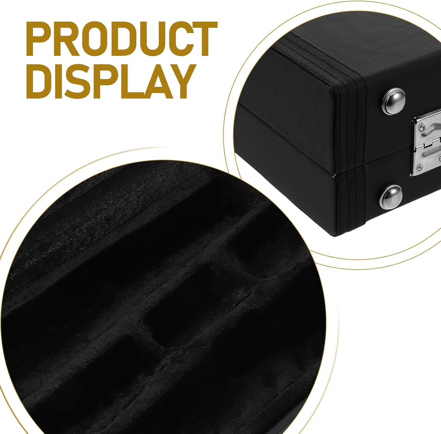 PRETYZOOM Portable Black Clarinet Case with Waterproof Pu Exterior, Lightweight Hard Shell Storage Bag with Ergonomic Handle for Travel and Instrument Protection