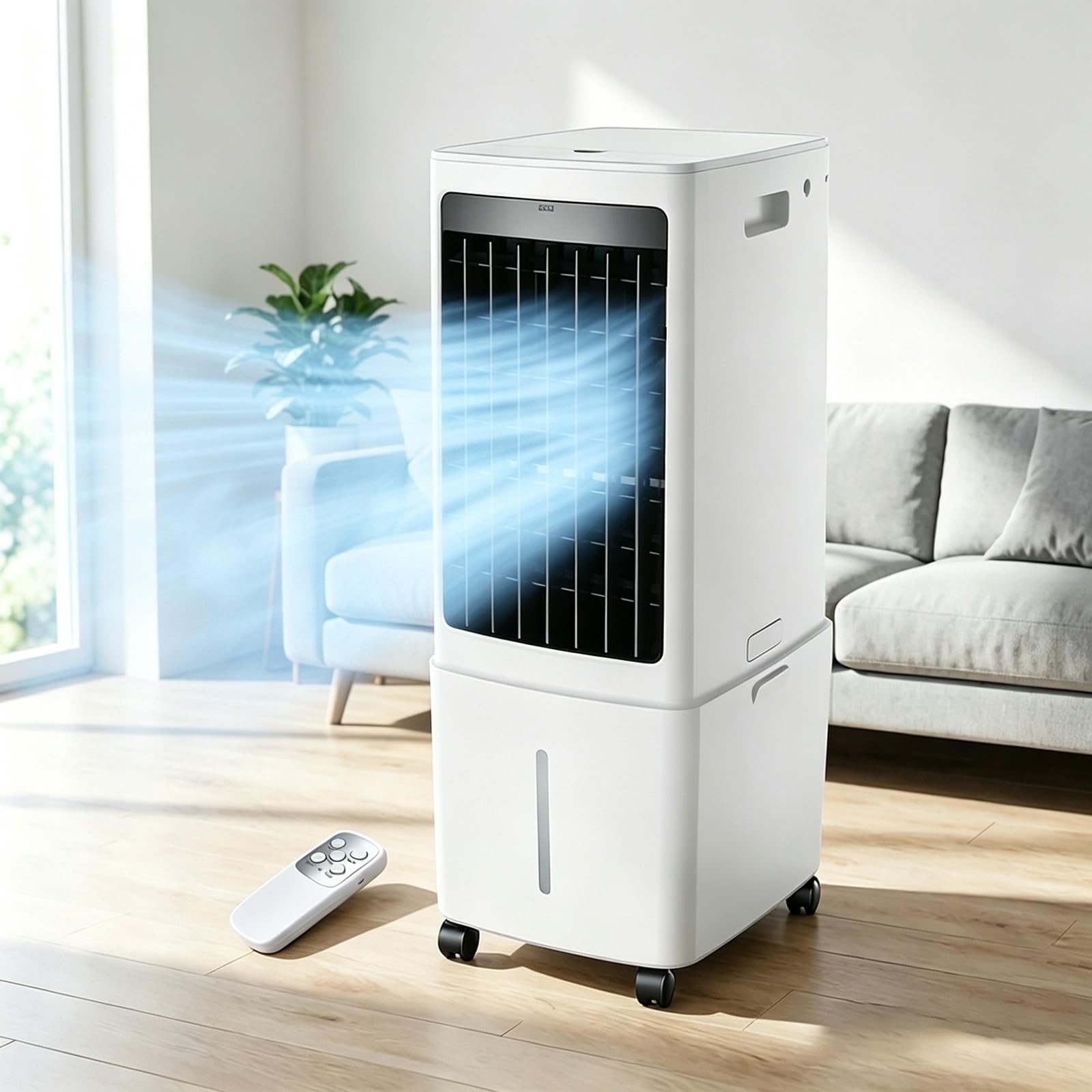 12L Portable Mobile Air Conditioner, 3 Speed, Evaporative Air Cooler Fan