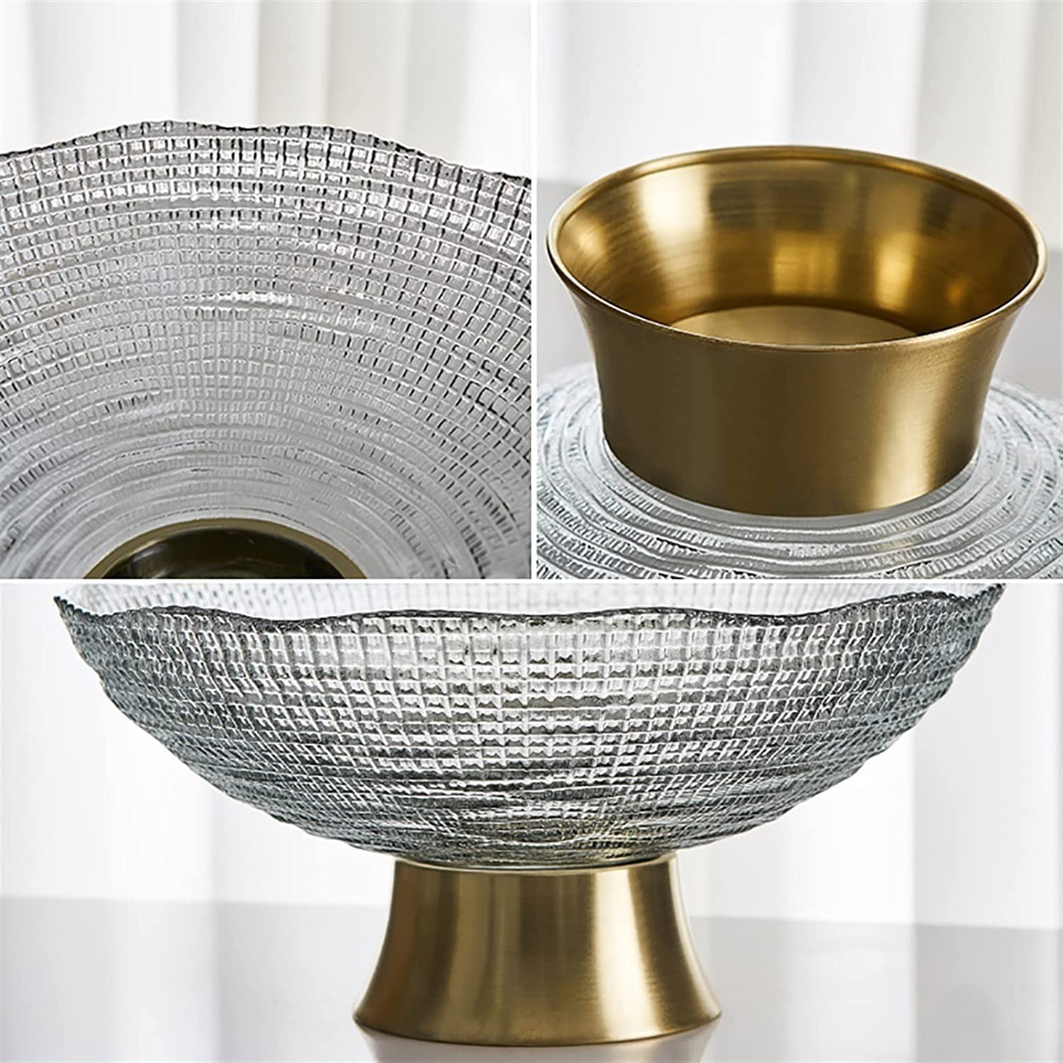 Kosz na Owoce Patera na Owoce Miska na Owoce Szklany Talerz Na Owoce Płytki Talerz Sypialnia Salon Miska Na Owoce Home Decor Miska Koszyk na Owoce(G,14.8 * 7.3cm)