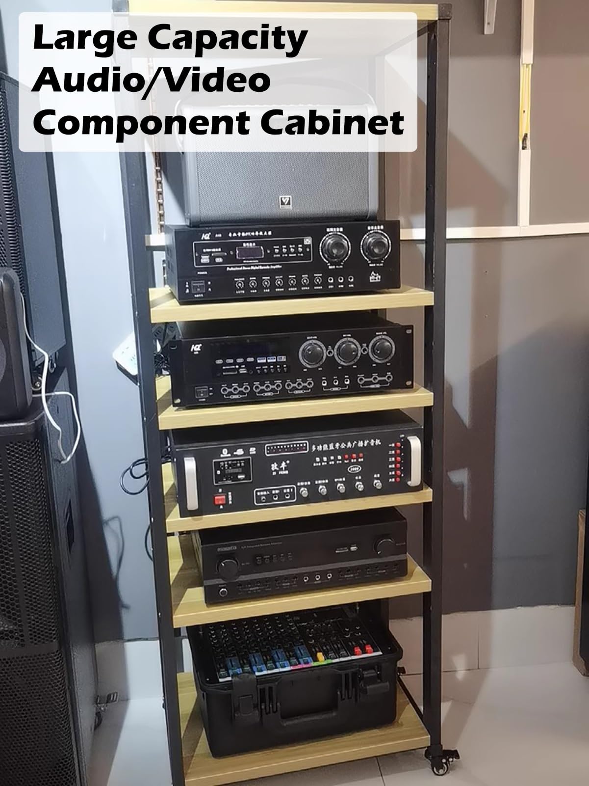 porta-DVD, Rack stereo AV con ruote