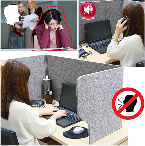 Miniatura 4 de LIGUOYI Panel de privacidad de escritorio para escritorios de estudiantes, separadores de escritorio con amortiguación de sonido, panel