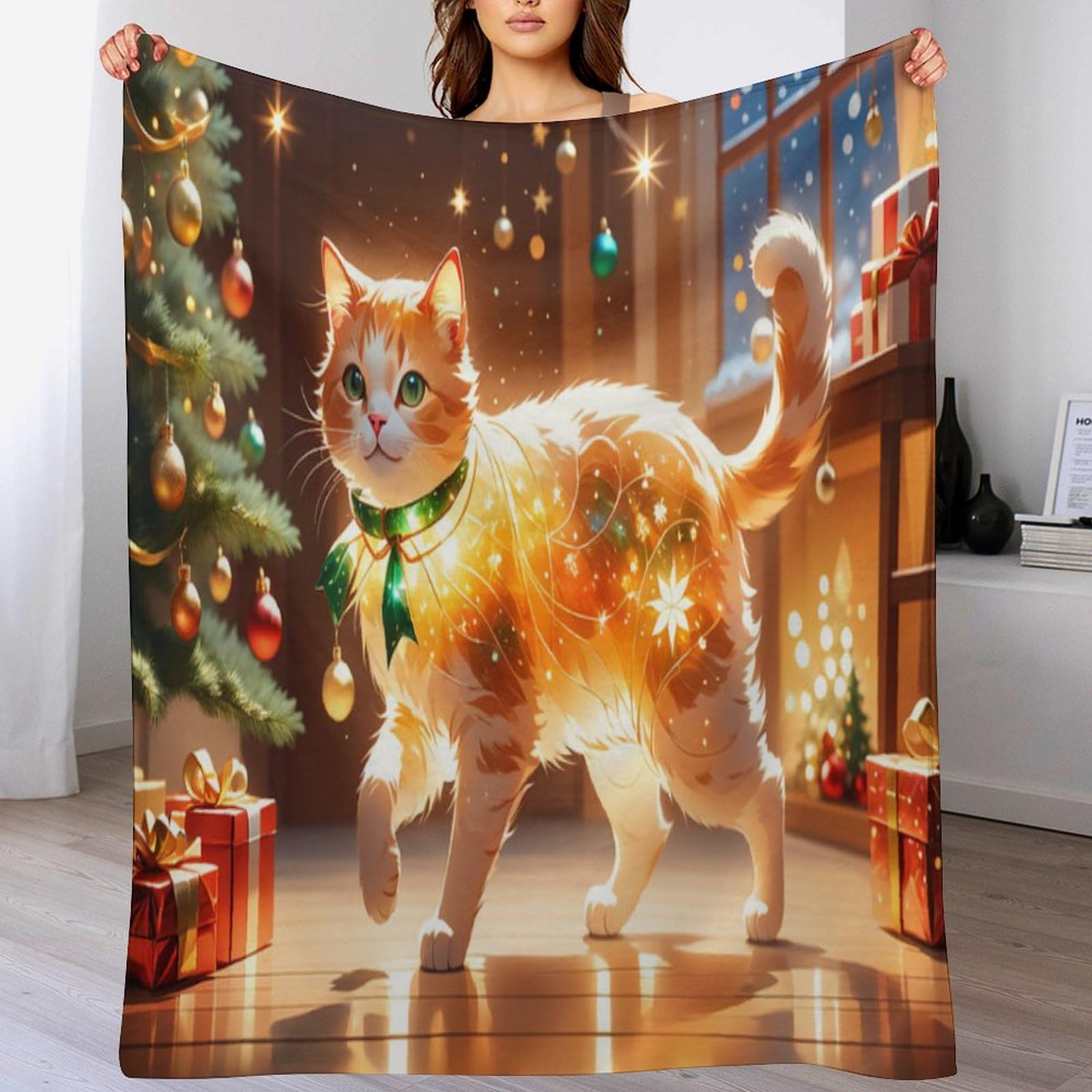 Couverture chat mignon flannel douce chaude lit canapé couvre-lit 130x180