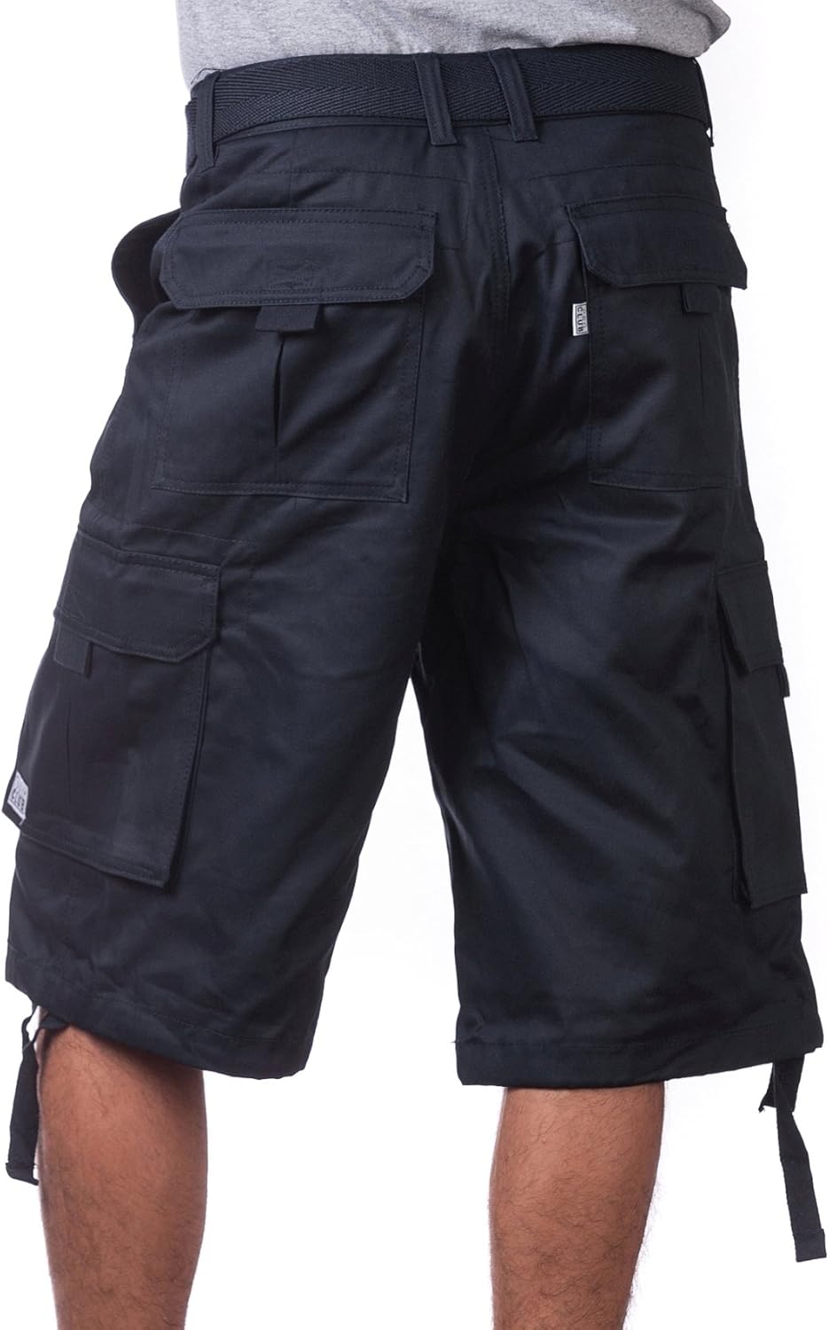 Pro Club Men's Cotton Twill Cargo Shorts with Belt - Regular and Big & Tall Sizes