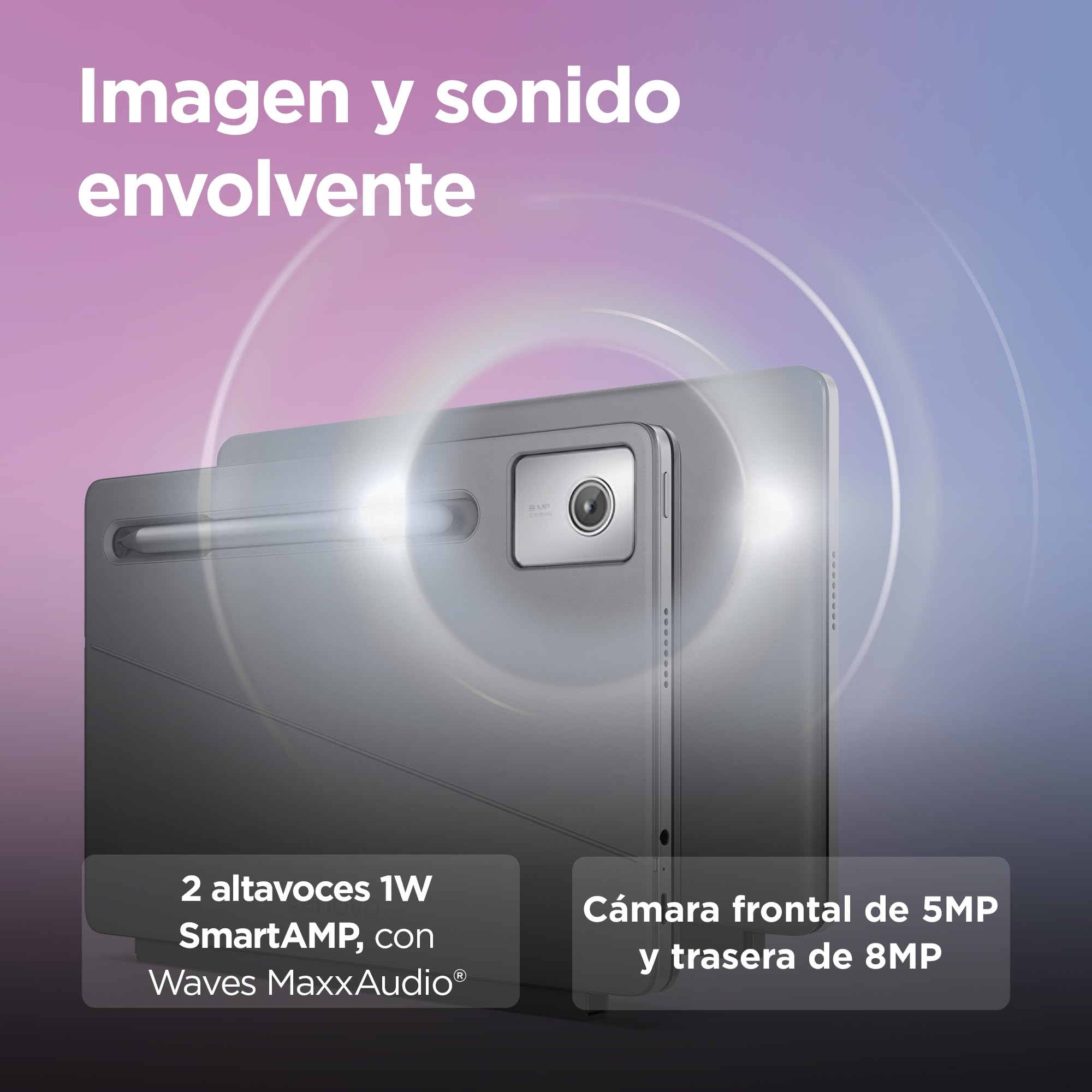 Lenovo Chromebook Duet 11 Gen 9-11" WUXGA Táctil + Lápiz Incluido (MediaTek Kompanio 838, 8GB RAM, 128GB Emmc, ChromeOS) Gris QWERTY + 3 Meses Google AI Pro con Gemini Pro y 5TB