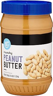 Amazon Brand - Happy Belly Crunchy Peanut Butter, 2.5 pound (Pack of 1)
