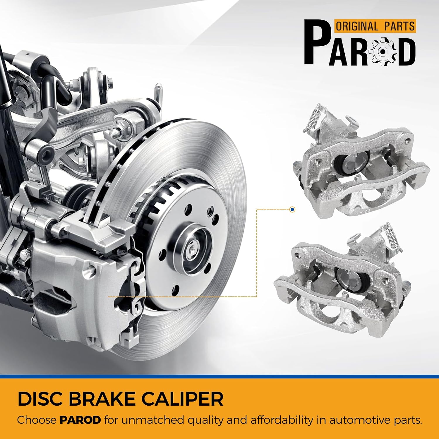 PAROD 2 Pcs Rear Disc Brake Caliper Fit for Dodge Journey 2009 2010 2011 2012 with Bracket,Replace#18B5177 18B5176, Passenger and Driver Side