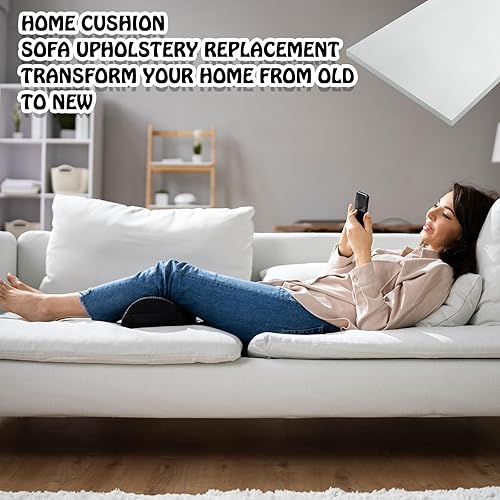 Miniatura 5 de Amylove Polyurethane Foam 24" x 72" High Density Cushion Upholstery Foam Sheet for Seat Replacement DIY Projects Chairs Headboards Sofas Home(1" x