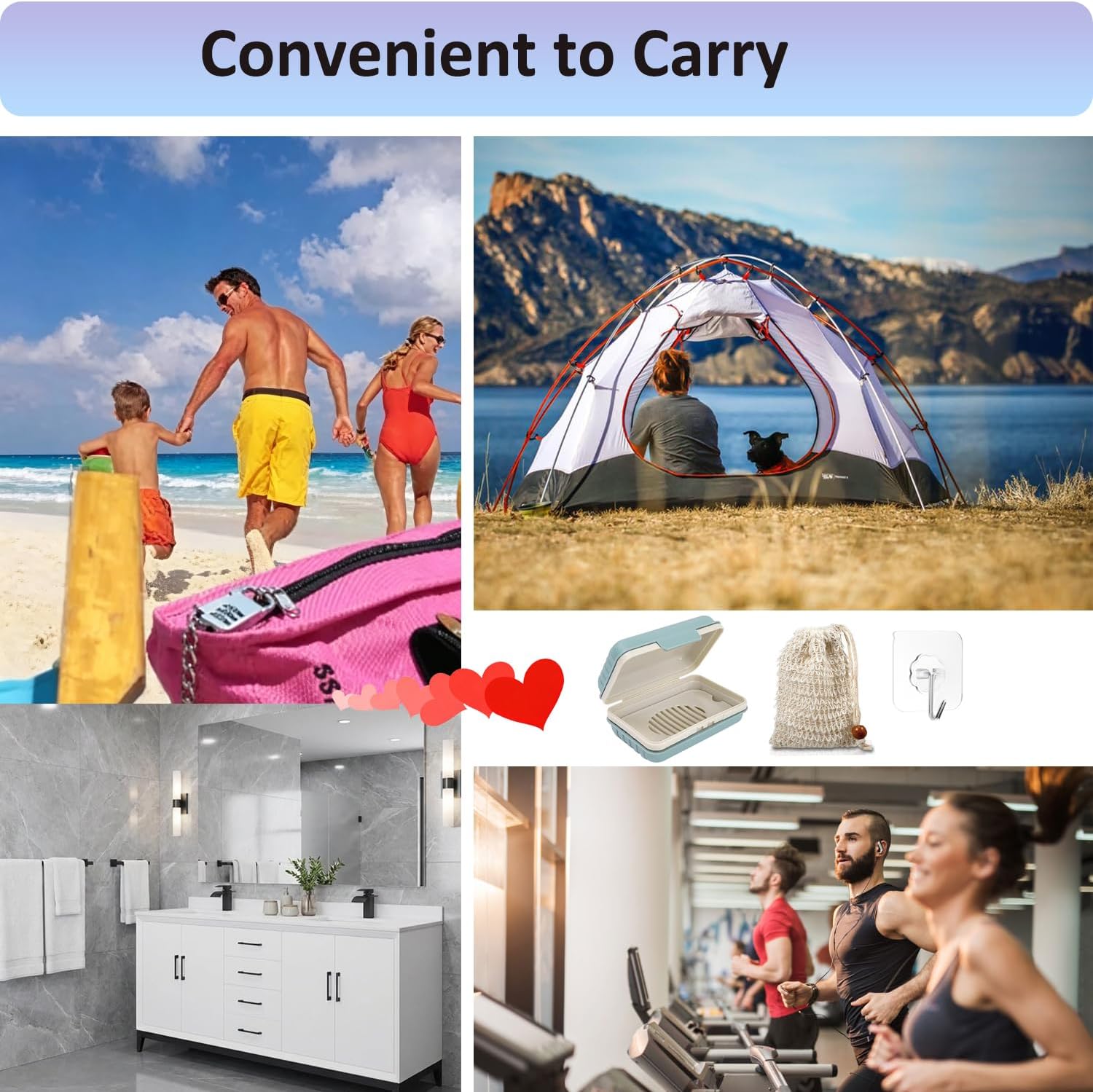 Bar Soap Holder Dish with Lid for Shower Bathroom Soap Dish Case for Travel Bar Soap Travel Case Soap Container Box Case Bar Soap Holder for Bathroom,Home, Gym,Hiking,Camping Leak-Proof Keep Dry-Blue